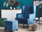 Beliani SANDSET - Fauteuil - Blauw - Fluweel