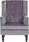 Beliani SANDSET - Fauteuil - Grijs - Fluweel