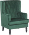 Beliani SANDSET - Fauteuil - Groen - Fluweel