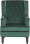 Beliani SANDSET - Fauteuil - Groen - Fluweel