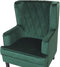 Beliani SANDSET - Fauteuil - Groen - Fluweel