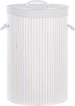 Beliani SANNAR - Mand - Wit - Bamboehout