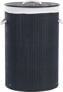 Beliani SANNAR - Mand - Zwart - Bamboehout