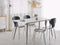 Beliani SANTIAGO - Eettafel - Wit - 80 x 160 cm - Vezelplaat