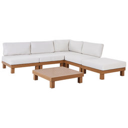 Beliani SANZA - Loungeset 5-zits - Wit - Aluminium
