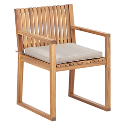 Beliani SASSARI II - Tuinset voor 8 - Lichthout/Taupe - FSC acaciahout