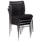 Beliani SEDALIA - Set van 4 stoelen - Zwart - Polyester