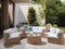 Beliani SEVERO - Loungeset voor 9 - Zandbeige - PE rotan