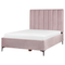 Beliani SEZANNE - Slaapkamerset - Roze - 140 x 200 cm - Fluweel
