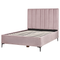 Beliani SEZANNE - Slaapkamerset - Roze - 140 x 200 cm - Fluweel