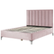 Beliani SEZANNE - Slaapkamerset - Roze - 160 x 200 cm - Fluweel