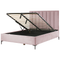 Beliani SEZANNE - Slaapkamerset - Roze - 160 x 200 cm - Fluweel