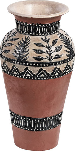 Beliani SIAK - Decoratieve vaas - Bruin - Terracotta