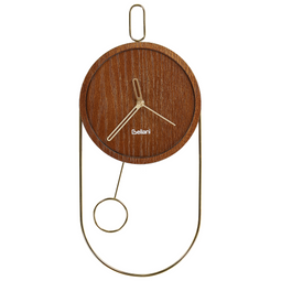Beliani SIERRE - Wandklok - Donkerbruin - MDF
