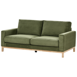 Beliani SIGGARD - Tweezitsbank - Groen - Corduroy