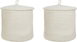 Beliani SILOPI - Mand set van 2 - Wit - Katoen