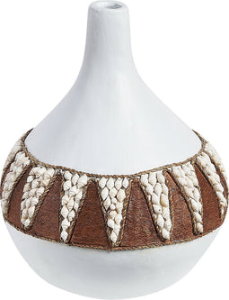 Beliani SIMPANG - Decoratieve vaas - Wit - Terracotta