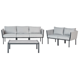 Beliani SKALA - Loungeset 5-zits - Lichtgrijs - Staal