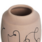Beliani SKATE - Bloemenvaas - Zandbeige - 20 cm - Steengoed
