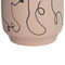 Beliani SKATE - Bloemenvaas - Zandbeige - 20 cm - Steengoed