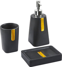 Beliani SONANA - Badkamerset - Zwart - Dolomiet