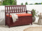 Beliani SOVANA - Tuinbank - Mahonie/Rood - Acaciahout