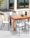 Beliani SPEZIA - Tuinstoel set van 8 - Grijs/Wit - Synthetisch materiaal