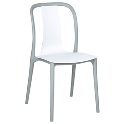 Beliani SPEZIA - Tuinstoel set van 8 - Grijs/Wit - Synthetisch materiaal