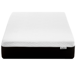 Beliani SPONGY - Schuimmatras - Zwart/Wit - 90 x 200 cm - Traagschuim