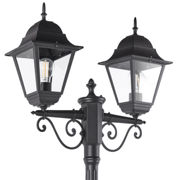 Beliani SUKRI - Lantaarnpaal - Zwart - Aluminium/Glas