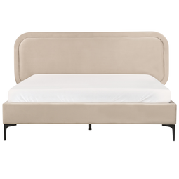 Beliani SUZETTE - Tweepersoonsbed - Beige - 160 x 200 cm - Polyester