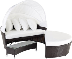 Beliani SYLT LUX - Zonne-eiland - Wit - PE rotan