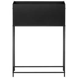 Beliani TAPIEN - Verhoogde plantenbak - Zwart - 70 x 30 x 100 cm - Metaal