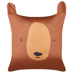 Beliani TEDDYBEAR - Sierkussen set van 2 - Bruin - 45 x 45 cm - Katoen