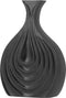 Beliani THAPSUS - Decoratieve vaas - Zwart - Steengoed