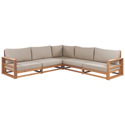 Beliani TIMOR II - Loungeset 5-zits - Lichthout - Gecertificeerd Acaciahout