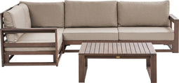 Beliani TIMOR - Loungeset - Donkere houtkleur - FSC® gecertificeerd acaciahout