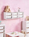 Beliani TOBIN - Wandplank met 6 dozen - Wit - Vezelplaat