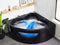 Beliani TOCOA - Hoekbad whirlpool - Zwart - 146 x 205 cm - Acryl
