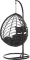 Beliani TOLLO - Hangstoel - Zwart - PE rotan