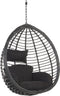 Beliani TOLLO - Hangstoel - Zwart - PE rotan