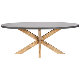 Beliani TONNARE - Tuintafel - Licht hout - 200 x 100 cm - Beton