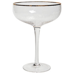 Beliani TOPAZ - Champagnecoupe set van 4 - Goud - Glas