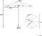 Beliani TOSCANA - Parasol - Grijs - Kunststof