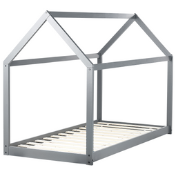Beliani TOSSE - Kinderbed - Grijs - 90 x 200 cm - Hout