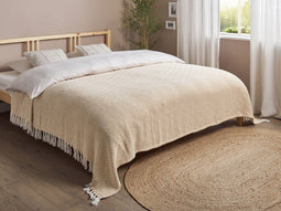 Beliani TOUTLI - Bedsprei - Beige - 220 x 240 cm - Katoen