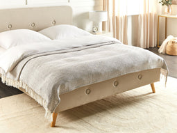 Beliani TOUTLI - Bedsprei - Taupe - 220 x 240 cm - Katoen