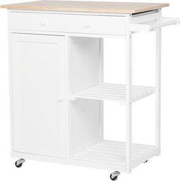 Beliani TRAPANI - Keukentrolley - Wit - MDF