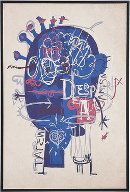 Beliani TREPPIO - Canvas - Blauw - Kunststof