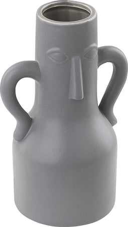 Beliani TRIPOLI - Bloemenvaas - Grijs - Porselein